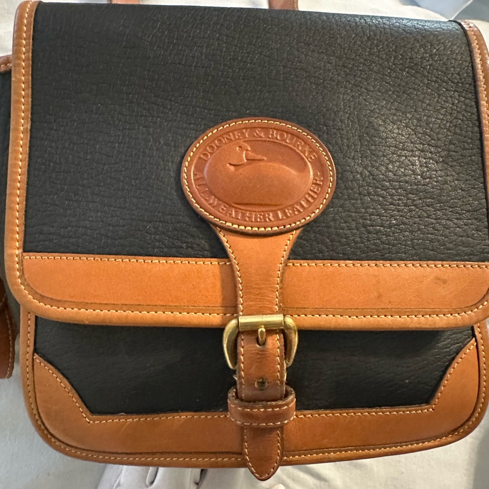 Dooney & Bourke Black and Brown Leather HandBag
